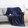 thumbnail image 4 of IR Imperial Rooms Fleece Bed Throw Blanket, Plush, Travel and Couch Fuzzy, Cozy Washable Ultrasoft Twin Size Navy, 4 of 10
