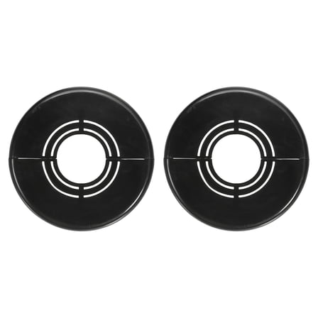 Uxcell 2pcs Wall Split Flange 0.98" Plastic Round Split Flange Pipe Cover, Black