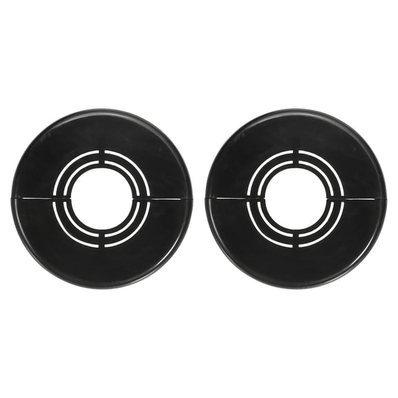 Uxcell 2pcs Wall Split Flange 0.98" Plastic Round Split Flange Pipe Cover, Black