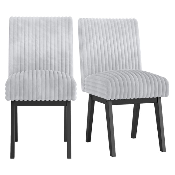 Giantex Dining Chairs Set of 2, Upholstered Armless Kitchen Side Chair, Accent Chairs