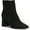 Black, variant on Women's Dasha Leather Square Toe Booties, Black Leather