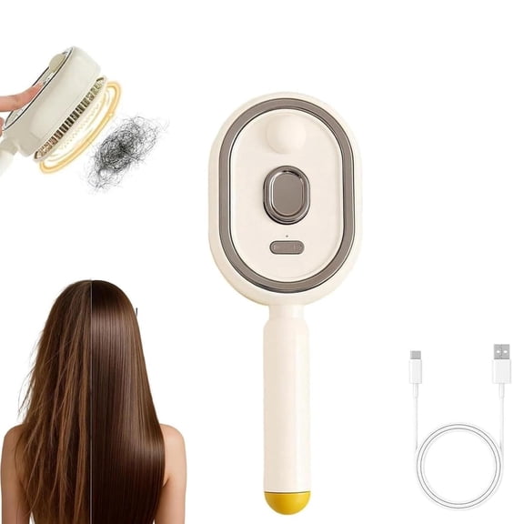 Electric Spray Air Cushion Massage Comb, Detangling Anti-Static Scalp Massage Hair Brush with Mist Spray Hair Care Tool