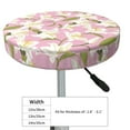 thumbnail image 2 of Uemuo Lilies Flowers Pattern Round Bar Stool Seat Covers Washable Stool Cushion Slipcover Elastic Bar Chair Covers-, 2 of 7