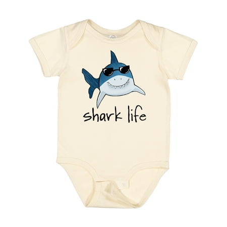 

Inktastic Shark Life Fun Shark with Sunglasses Gift Baby Boy or Baby Girl Bodysuit
