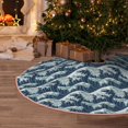 thumbnail image 5 of Rateoe A Japanese Great Wave Pattern Christmas Tree Skirt with Ties, Christmas Tree Decorations, Farmhouse Christmas Decor Xmas Holiday Decorations-48", 5 of 6