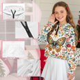 thumbnail image 6 of Xixirimido Colorful Butterfly Floral Pattern Girls Half Zip Sweatshirt Hooded Pullover for Teen Long Sleeve Hoodie Crop Tops with Pocket Fall Winter Clothes Size 7-8, 6 of 7
