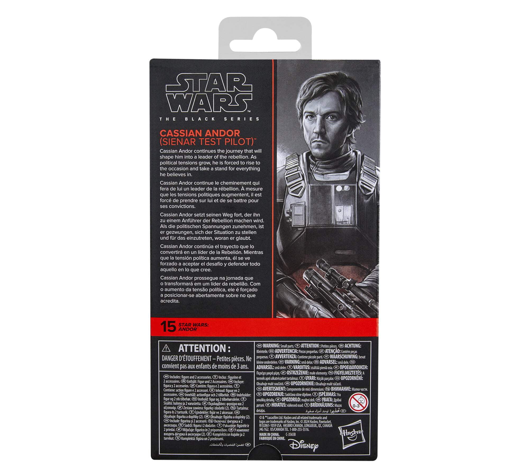 Star Wars The Black Series Cassian Andor (Sienar Test Pilot), Star Wars: Andor Action Figure (6”)
