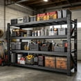 thumbnail image 6 of 3 Sets Heavy Duty 4-Tier Metal Storage Shelving Unit,73"H48"W22.4"D Adjustable Industrial Racks for Garage & Warehouse Organization, 6 of 7