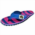 thumbnail image 2 of Gumbies - Islander Canvas Men's Women's Flip-Flops Sandals - Blue & Pink Stripe, 2 of 7