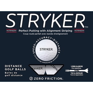 Zero Friction Stryker White Golf Balls - Dozen