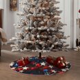 thumbnail image 4 of Rateoe Red Blue White Stars Pattern Christmas Tree Skirt with Ties, Christmas Tree Decorations, Farmhouse Christmas Decor Xmas Holiday Decorations-36", 4 of 6