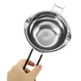 thumbnail image 3 of IFANLANDOR Pot à Fondre le Chocolat Fond Rond Acier Inoxydable 304 Double Chaudière pour Cuisson 1Pcs, 3 of 8