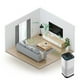thumbnail image 5 of purificador de aire blanco USB, filtro verdadero para habitaciones, modo automático, silencioso, 5 of 7