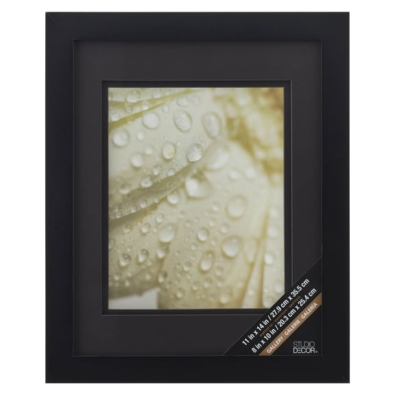 Studio Decor Black Gallery Wall Frame with Black Double Mat