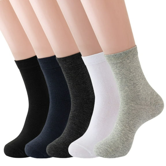 Baberdicy Winter Thermal Socks, Solid Color Cotton Blend Cushioned Sport Socks for Men And Women,Charcoal Fits All – Gift Ready