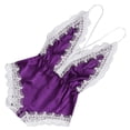 thumbnail image 3 of Lencería sexy Mujer Ropa interior con cuello en V profundo Body de malla de encaje para niña, Morado, S Advancent XX000171-04, 3 of 7