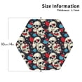thumbnail image 2 of Yiaed rock record Skull artist Print Leather Coasters for Drinks - Cup Coasters Coffee Table Kitchen Table Bar, Home & Office Gifts Handmade Drink Coasters-Hexagon, 2 of 6