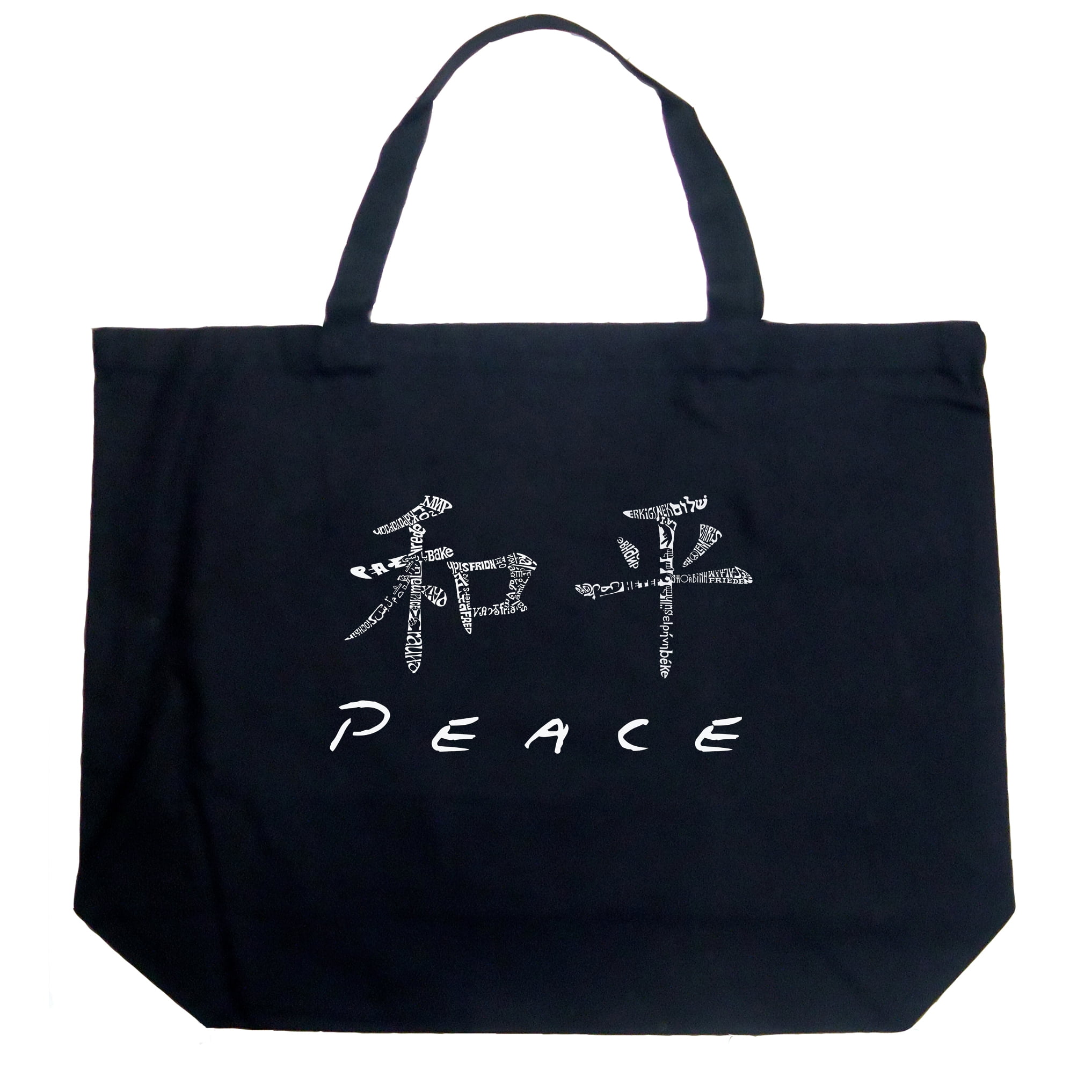 LA Pop Art Large Word Art Tote Bag CHINESE PEACE SYMBOL Walmart