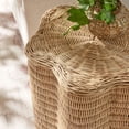 thumbnail image 5 of Erika Scalloped Natural Rattan Side Table in Natural, 5 of 8