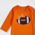 thumbnail image 7 of Newborn Baby Girl Football Outfit Game Day Rugby Long Sleeve Romper Ruffle Jumpsuit Infant Fall Winter Clothes, 7 of 7
