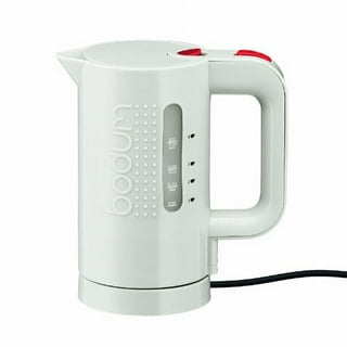 Brentwood 1.79qt. White Cordless Glass Electric Kettle with Tea Infuser and  Swivel Base