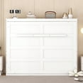 thumbnail image 2 of Bellemave Full Murphy Bed Frame, Foldable Cube Cabinet Full Size Platform Beds, Modern Wall Bed for Guest Room or Home Office（White), 2 of 8