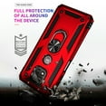 thumbnail image 4 of Motorola Moto G Power 2021 Case,  With [Tempered Glass Screen Protector Included], STARSHOP Drop Protection Ring Kickstand Cover- Red, 4 of 7