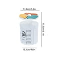 thumbnail image 3 of White Plastic Kitchen Storage Jars with Lids - Food Grade Airtight Cereal & Grain Containers, Multi-Size Compartment Organizer for Dry Groceries & Refrigerator Use, 3 of 9