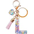 thumbnail image 1 of AIR-Colorful Cute Initial Letter Keychains for Women Girls Tassel Heart Charm Alphabet Keychain for Backpack School Bag, 1 of 4
