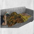 thumbnail image 6 of Fall Soft Flannel Fleece Blanket, Idyllic Rural Landscape Tranquility in the Park Pathway Woodland Peaceful Environment, Cozy Plush for Indoor and Outdoor Use, 60" x 80", Multicolor, by Ambesonne, 6 of 6