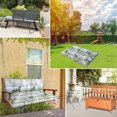 thumbnail image 2 of Porch Swing Cushions 55in, Swing Cushions 3 Seater Replacement with Backrest, Thicken 4" Waterproof Bench Pad Cushions, Outdoor Loveseat Cushions Non-Slip Chairs Pad (Bamboo Leaves), 2 of 6