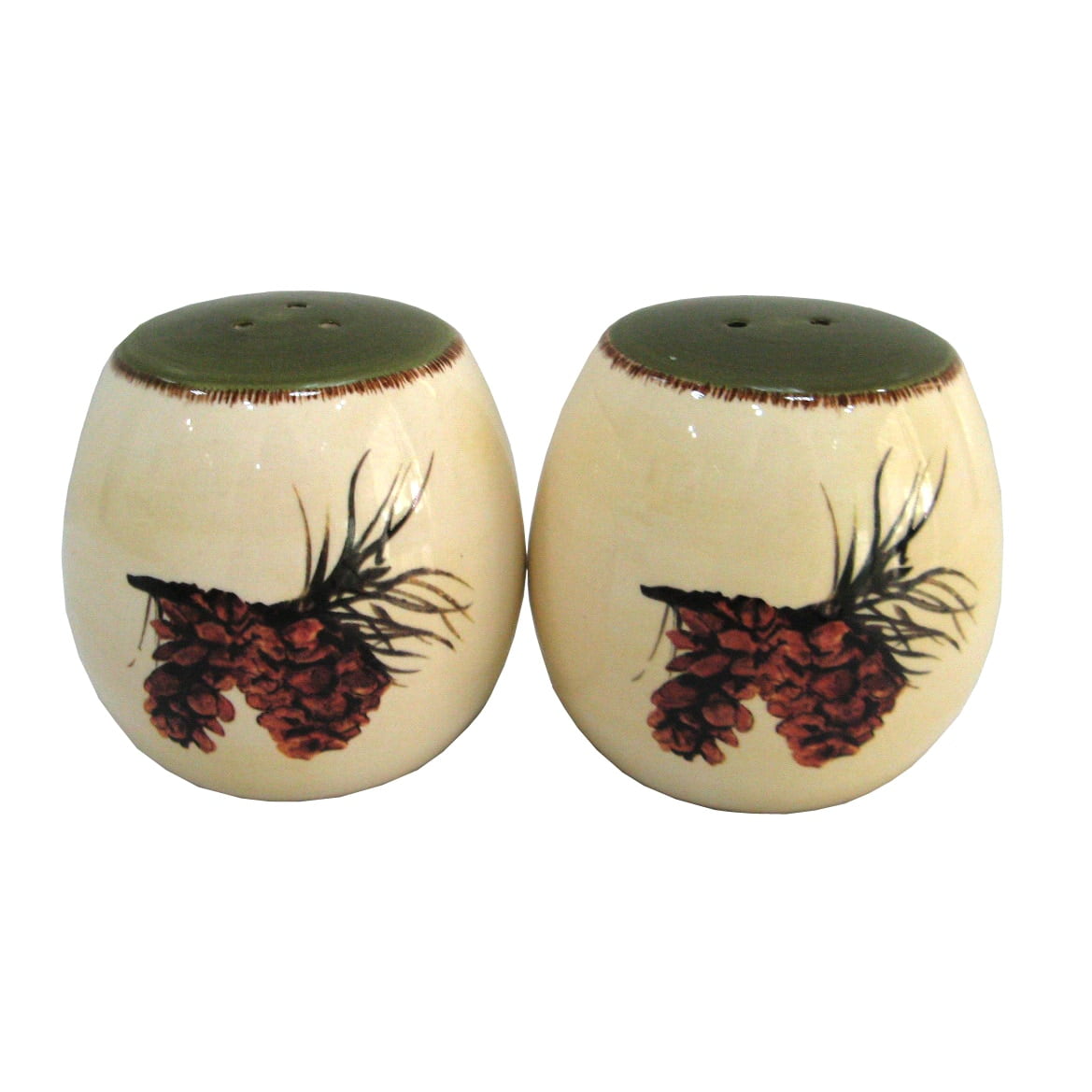 HiEnd Accents  Pine Cone Salt & Pepper Set