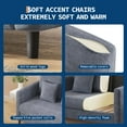 thumbnail image 4 of Causeuse, Causeuse 51 Pouces, Petite Causeuse en Peluche Confortable pour Petits Espaces, Bleu Gris, 4 of 8