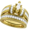 5/8 CT. T.W. 10kt Yellow Gold Diamond Bridal Ring