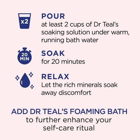 (4 PACK) DR TEAL’S EPSOM SALT MAGNESIUM SOAK, RESTORE & REPLENISH WITH PINK HIMALAYAN MINERAL, 3 LBS
