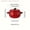 Red, variant on 1 set ceramic pumpkin deep dish with lid set, large capacity casserole Halloween pumpkin creative dish 50oz