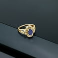 thumbnail image 4 of Gem Stone King 1.77 Ct Oval Blue Lapis 18K Yellow Gold Plated Silver Ring, 4 of 4