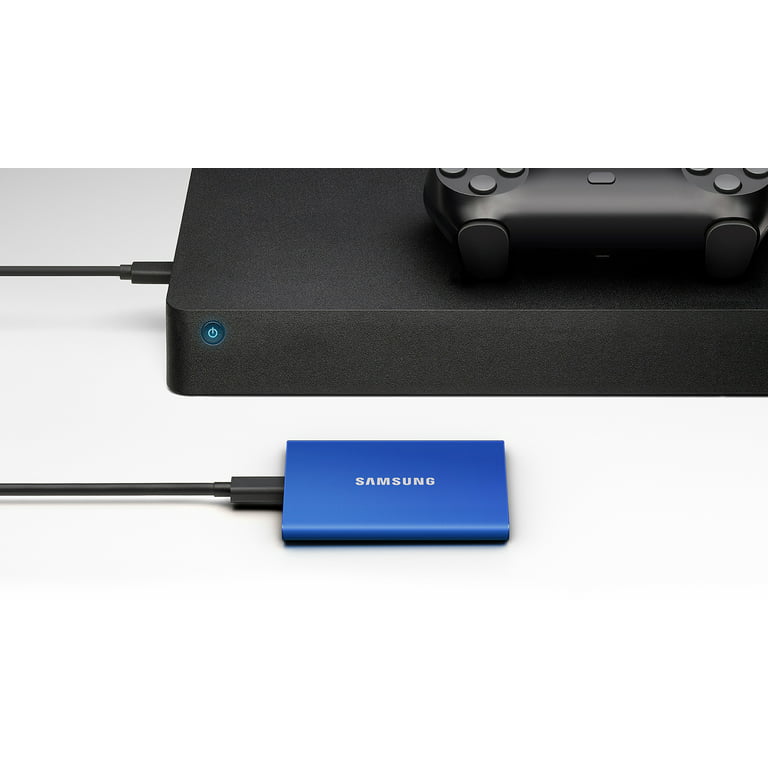 SAMSUNG T7 Portable SSD 1TB Indigo Blue, Up-to 1,050MB/s, USB 3.2