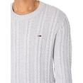 thumbnail image 4 of Tommy Jeans Regular Cable Sweatshirt, Grey, 4 of 6