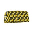 thumbnail image 2 of Uemuo Geometric Pattern with Bee Printed Leather Pencil Case, Pencil Pouch, Portable Pencil Bag, Pen Case for& Office, 2 of 7