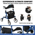 thumbnail image 6 of Yeshouse Lightweight Aluminum 2-in-1 Rollator Walker & Transport Chair, Dual Brake System, Removable Storage Bag, 6 of 8