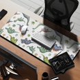 thumbnail image 2 of Long Mouse Pads for Desk,Watercolor Dinosaurs Eggs Plants Pattern Desk Mats on Top Of Desks, Desk Mouse Pad Extra Large with 3mm Non-Slip Base and Stitched Edge for Gaming,Office,Work,Home 35.4"x15.7", 2 of 6