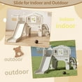 thumbnail image 6 of 11 in 1 Toddler Slide, Kids Indoor Slide for Toddlers 1-3 Years Old, Pipleo Toddler Indoor Playground with Drawing Board, Ring Toss, Basketball Hoop and Storage, 6 of 8