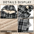 thumbnail image 6 of GENTS BLISS Flannel Shirts for Men Plaid Button Up Men Shirts Fleece Hooded Men Jacket Coat with Pocket, 6 of 11