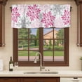 thumbnail image 6 of Pink Grey Christmas Snowflakes Curtain Valances for Windows, Kitchen Valance Window Treatments Panel 2 Pack, Winter Xmas Textured Rod Pocket Short Curtains for Bathroom Bedroom 42 x 12 Inch, 6 of 8