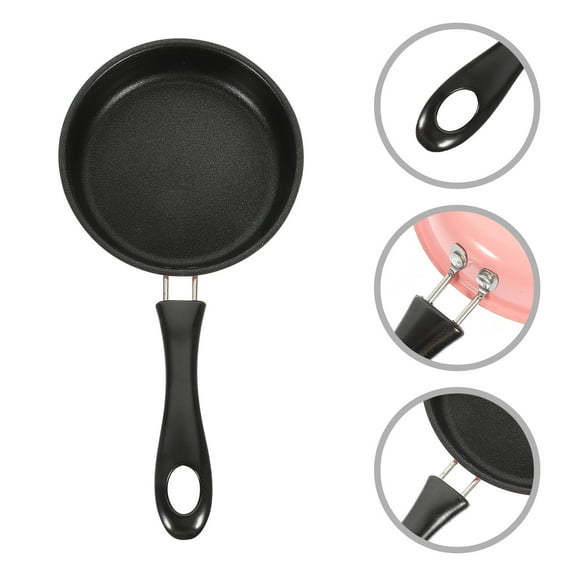 UPOUART Small Stainless Steel Pan Nonstick Fry Pan for Eggs with Flat Base 1Set