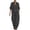 01 Black, variant on Women's Dressy Polka Dots 2 Piece Outfits - V Neck Shawl Collar Blouses & Wide Leg Pants Lounge Sets with Pockets