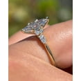 thumbnail image 2 of Forever Jewels 2Ct Marquise Cut Moissanite Womens Engagement Ring 14K Yellow Gold Plated, 2 of 5