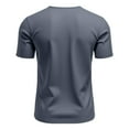thumbnail image 5 of VSSSJ Mens Henley Shirts Short Sleeve Summer Casual V Neck Tee Shirts Regular Fit Fashion Sport Basic Tee Shirts Top Dark Gray M, 5 of 8