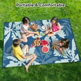 thumbnail image 5 of VUNATE Outdoor Rug Carpet 5'x8' Waterproof Reversible Patio Rug Portable Indoor Outdoor Rug Plastic Straw Rug for Beach RV Camping Garden Picnic Deck Backyard Tropical Porch Decor Blue, 5 of 8